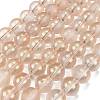 Frosted Transparent Glass Bead Strands GLAA-P065-8mm-05-2