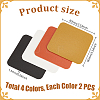 8Pcs 4 Colors PU Leather Cup Mats AJEW-GA0007-74-2