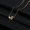 Alloy Letter Heart Pendant Necklaces for Women WGBB55E-15-1