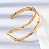 304 Stainless Steel Cuff Bangles for Women BJEW-D408-29G-5
