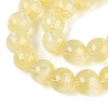 Transparent Half Spray Painted Glass Beads Strands GLAA-Q110-02A-01-3
