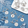   9Pcs 9 Style Graduation Theme 201 Stainless Steel Keychain Clasps KEYC-PH0001-52-6