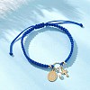 Oval with Virgin Mary & Cross 304 Stainless Steel & Natural Freshwater Pearl Charm Bracelets BJEW-JB12928-01-2