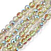 Electroplate Transparent Glass Beads EGLA-B013-02A-AB18-1