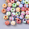 Spray Painted Acrylic Beads SACR-S303-003B-02-1