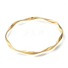 Ion Plating(IP) 304 Stainless Steel Twisted Ring Bangles BJEW-G684-04G-2