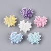 Flocking Opaque Acrylic Heart Beads OACR-T030-12M-1
