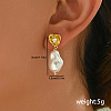 Elegant Brass Dangle Stud Earrings KS8037-2-2
