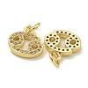 Rack Plating Brass Micro Pave Cubic Zirconia Pendants KK-K386-02J-G-2