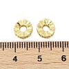 Brass Micro Pave Clear Cubic Zirconia Spacer Beads KK-L235-04G-3