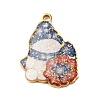 Christmas 304 Stainless Steel Enamel Pendants LS-STAS-B112-02G-03-1