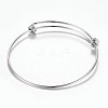 Adjustable 304 Stainless Steel Expandable Bangle Making X-BJEW-G515-05P-2