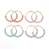 MIYUKI Delica Hoop Earrings EJEW-JE03933-M-1