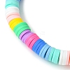 Handmade Polymer Clay Heishi Beads Stretch Bracelet BJEW-JB07424-3