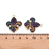 Carnival/Mardi Gras Theme Alloy Enamel & Glitter Powder Pendants LS-ENAM-T020-53D-RS-3