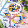 96Pcs 12 Styles Food Grade Eco-Friendly Silicone Beads SIL-TA0003-54-7