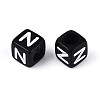 Initial Acrylic Horizontal Hole Beads OACR-ZX006-35N-2
