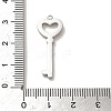 304 Stainless Steel Rhinestone Pendants STAS-L022-302P-3