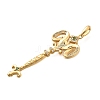Brass Micro Pave Cubic Zirconia Big Pendants KK-B147-04G-03-2