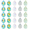50Pcs 5 Colors Electroplate Transparent Glass Beads GLAA-TA0003-47C-2