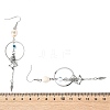 Halloween Alloy & Synthetic Turquoise & Lampwork Dangle Earrings EJEW-TA00820-5