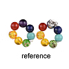 Shell Pearl Ball Stud Earring Findings X-EJEW-JE02370-4