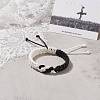 Waxed Polyester Braided Cord Bracelet BJEW-TA00166-2