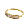 304 Stainless Steel & Shell Finger Rings FS-WG45F01-05-4