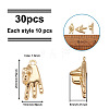 30Pcs 3 Style Rack Plating Alloy Pendants FIND-CD0001-18-3