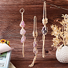 Elecrelive 3Pcs 3 Style Irregular Gemstone Hanging Pendant Decoration HJEW-EL0001-08-12