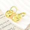 Nuggets Brass Hoop Earrings for Women EJEW-U057-06B-01G-3