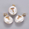Natural Cultured Freshwater Pearl Pendants KK-L187-B-01T-1