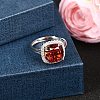 925 Sterling Silver Pave Cubic Zirconia Finger Rings RJEW-C138-01A-01-2