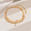 Brass Micro Pave Cubic Zirconia Milti-strand Breacelets BH3683-3-1