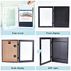 AHADERMAKER 2 Sets 2 Colors Rectangle Wood Photo Frames with Hanging Hook DIY-GA0005-70-3