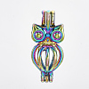 Plated Alloy Bead Cage Pendants PALLOY-S119-059-1