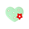 Heart with Star Food Grade Eco-Friendly Silicone Focal Beads PW-WG85558-08-1