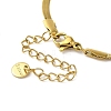 304 Stainless Steel Flat Snake Chain Bowknot Pendant Necklaces for Women NJEW-K383-01G-3