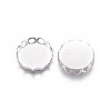 Tarnish Resistant 316 Surgical Stainless Steel Lace Edge Bezel Cups X-STAS-I118-07P-04-2