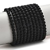 Frosted Natural Black Agate(Dyed & Heated) Beads Strands G-C289-B04-4mm-2
