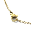 Rectangle with Cross & Heart Glass Seed Beaded Pendant Necklace NJEW-MZ00015-01-3