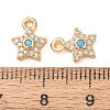 Brass Micro Pave Cubic Zirconia Charms CU-K002-01A-01-2