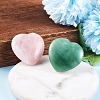 2Pcs 2 Style Heart Natural Mixed Gemstone Massage G-SZ0001-76B-6