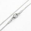 Women's 304 Stainless Steel Snake Chain Necklaces STAS-O037-59P-1