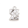 26Pcs Brass Micro Pave Clear Cubic Zirconia Charms KK-Z151-18P-2