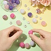 24Pcs 6 Styles Resin Rhinestone Graduated Beads RESI-YW0006-32-4