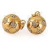 2Pcs 304 Stainless Steel Micro Pave Cubic Zirconia Pendants STAS-TA0003-08-2