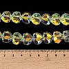 Electroplate Transparent Glass Beads Strands EGLA-B012-AB02-5