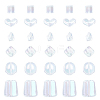SUPERFINDINGS 60Pcs 6 Style Transparent Acrylic Beads PACR-FH0001-02-1
