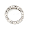 Brass Micro Pave Clear Cubic Zirconia Beads Frame KK-P277-58B-P-1